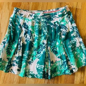 ANTHROPOLOGIE Elevenses green and blue skirt shirt skort size xsmall XS size 0